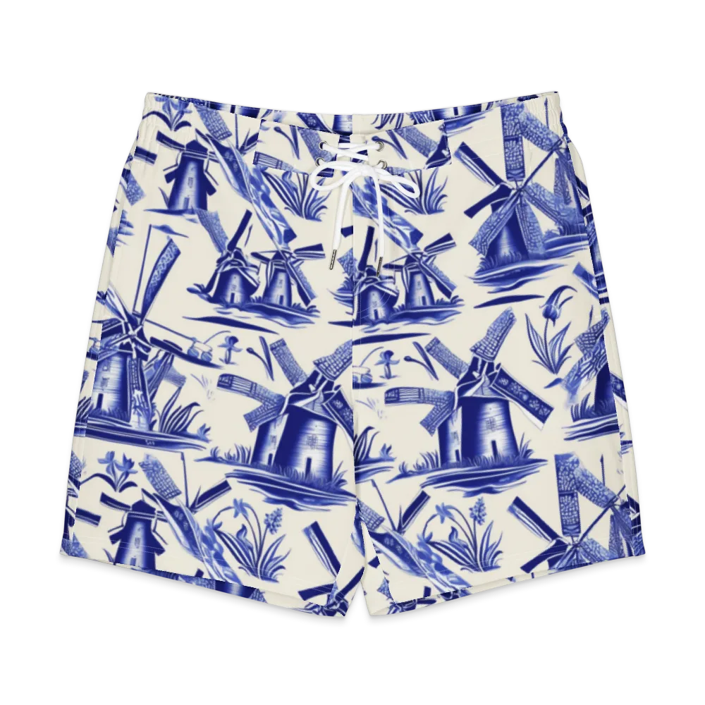 Cerulean Millworks on Men's Board Shorts — Front