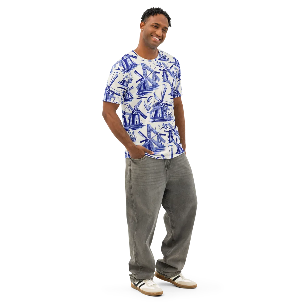Cerulean Millworks on Men's Cotton Crew Neck T-Shirt — Right Front