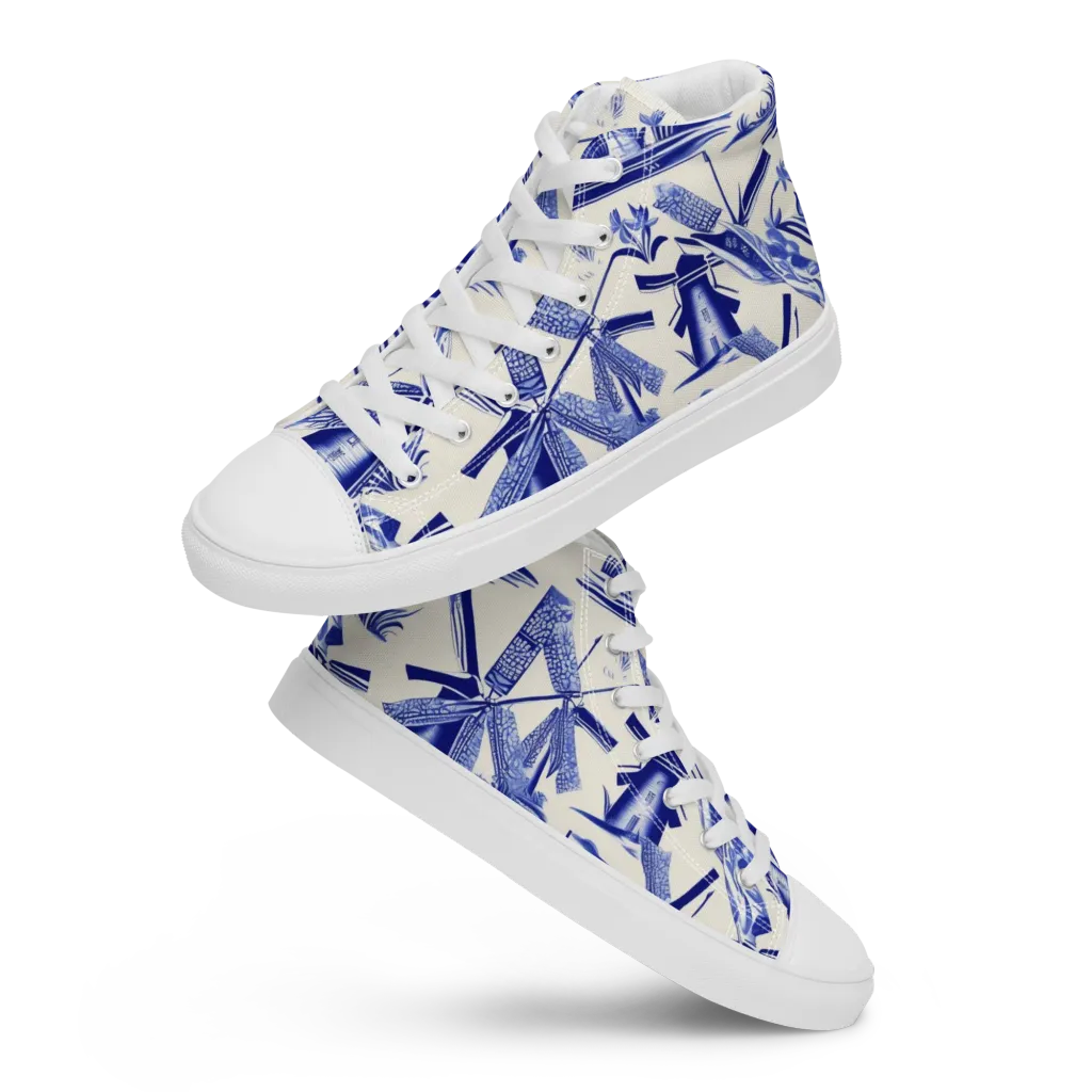 Cerulean Millworks on Men's High Top Canvas Shoes — Front