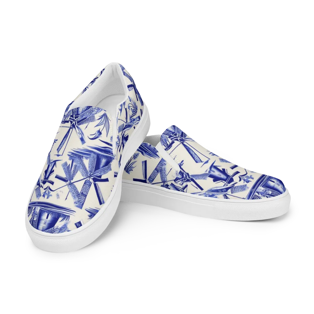 Cerulean Millworks on Men's Slip-On Canvas Shoes — Left Front