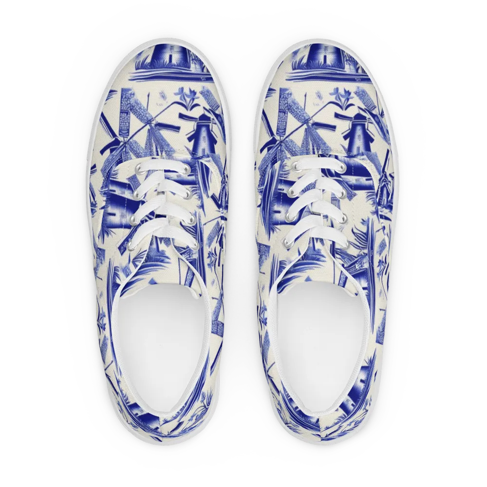 Cerulean Millworks on Men's Lace-Up Canvas Shoes — Front