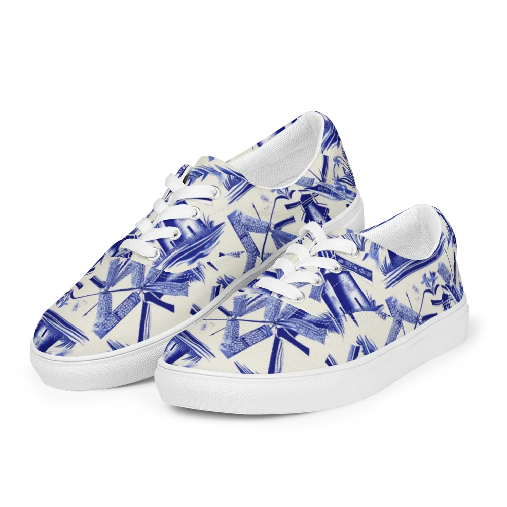 Cerulean Millworks on Men's Lace-Up Canvas Shoes — Left Front