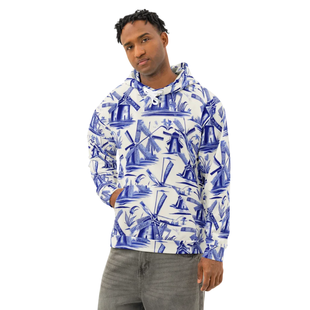 Cerulean Millworks on Cotton Hoodie — Left Front