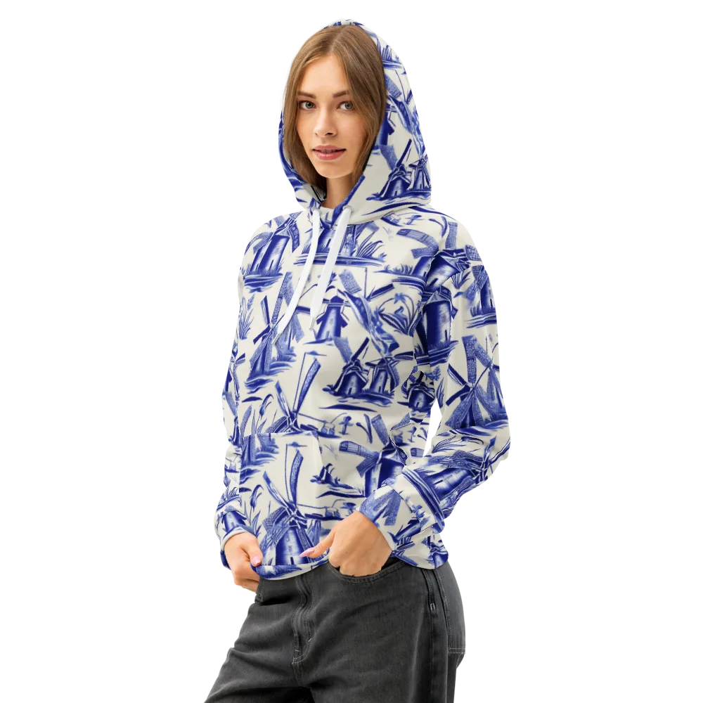 Cerulean Millworks on Cotton Hoodie — Left Front
