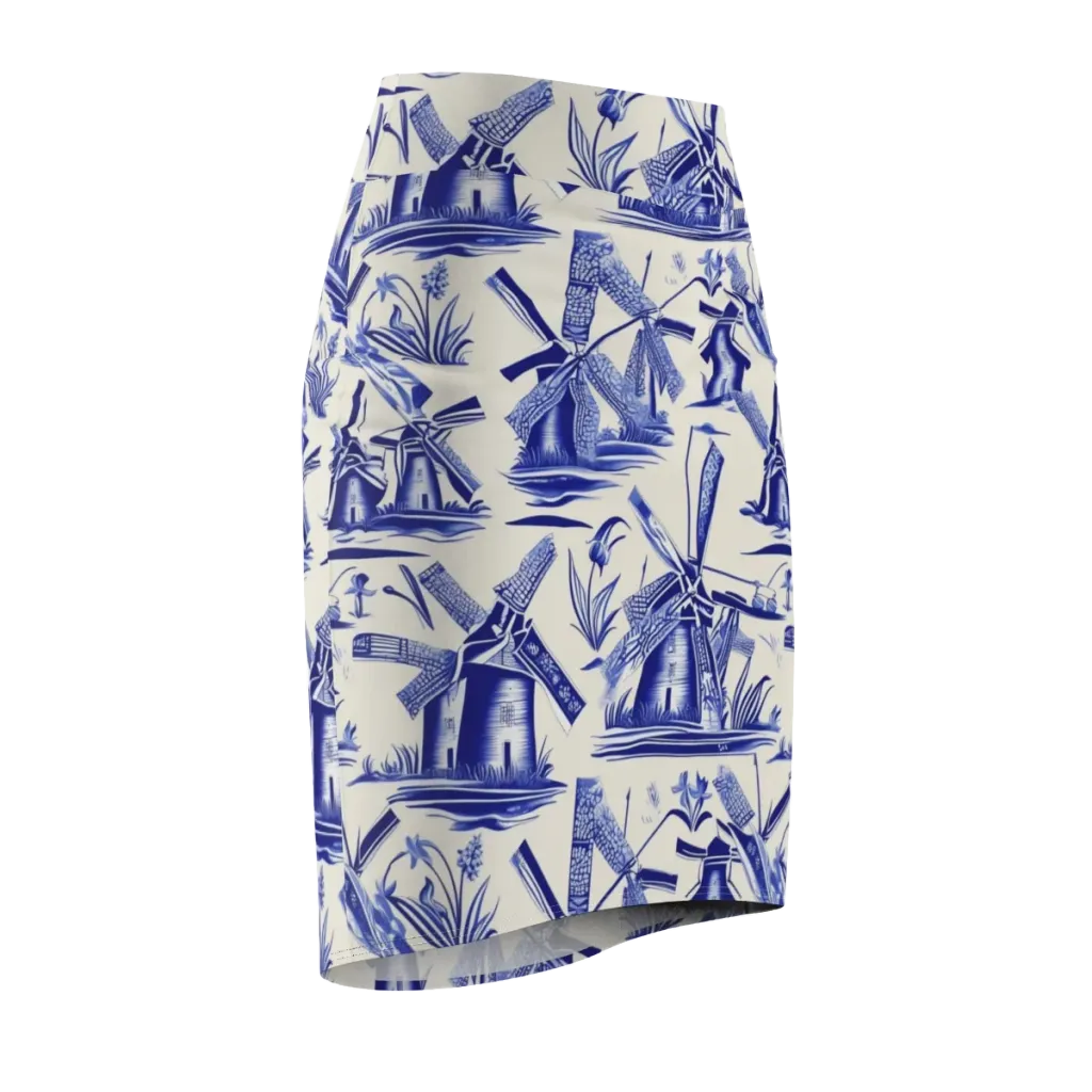 Cerulean Millworks on Pencil Skirt — Front Side