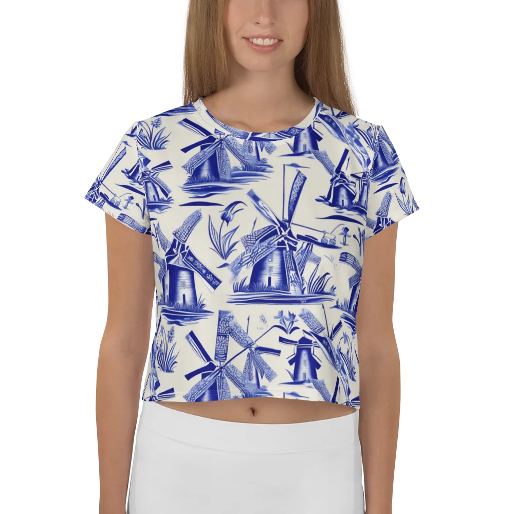 Cerulean Millworks on Crop Tee — Front