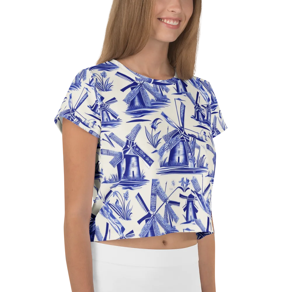 Cerulean Millworks on Crop Tee — Right