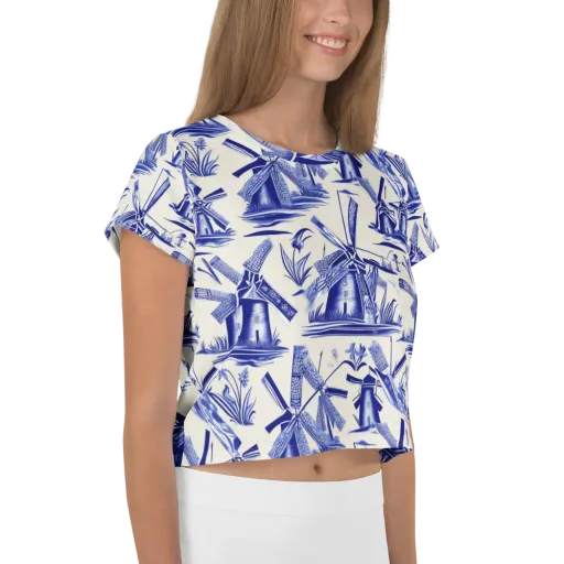 Cerulean Millworks on a Crop Tee