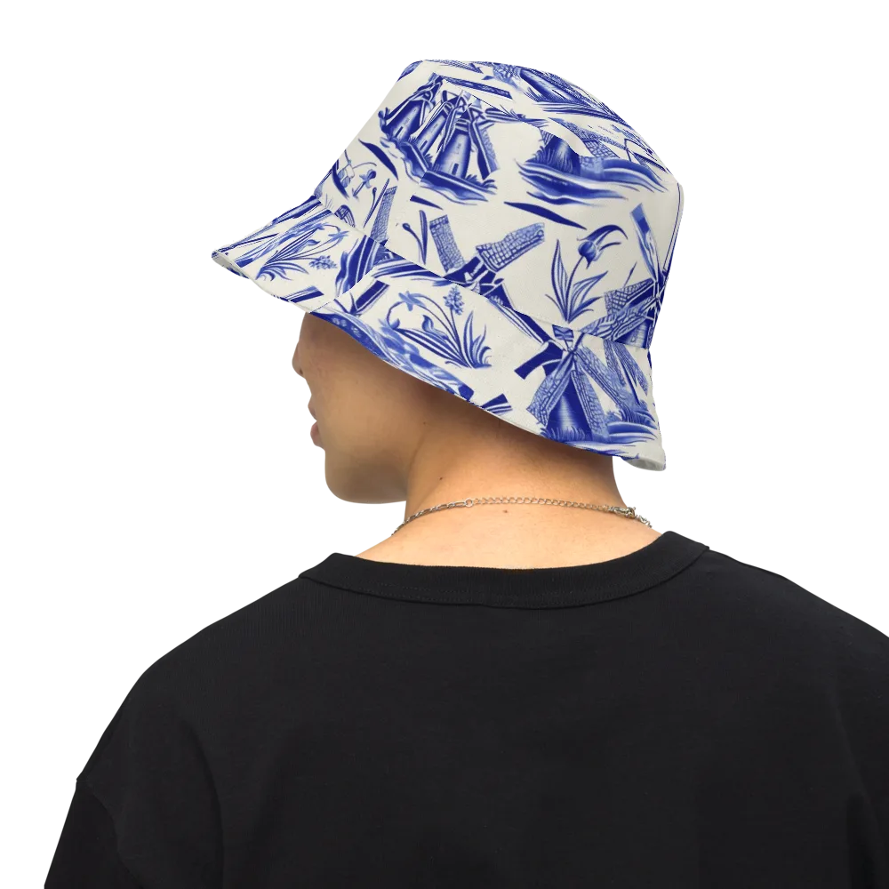 Cerulean Millworks on Reversible Bucket Hat — Back Inside