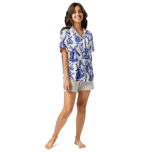 Cerulean Millworks on a Women's Short Sleeve Pajama Top
