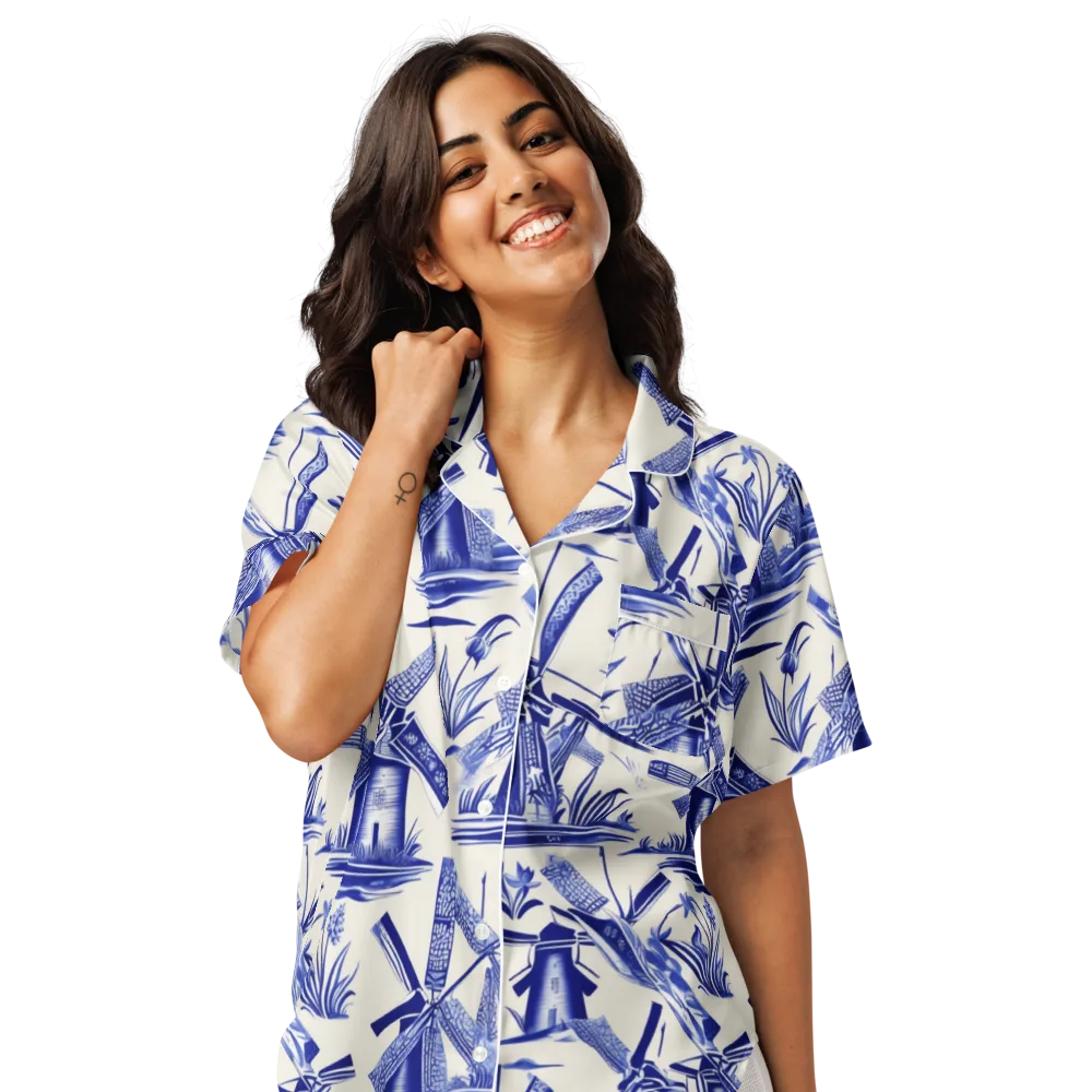 Cerulean Millworks on Women's Short Sleeve Pajama Top — Front