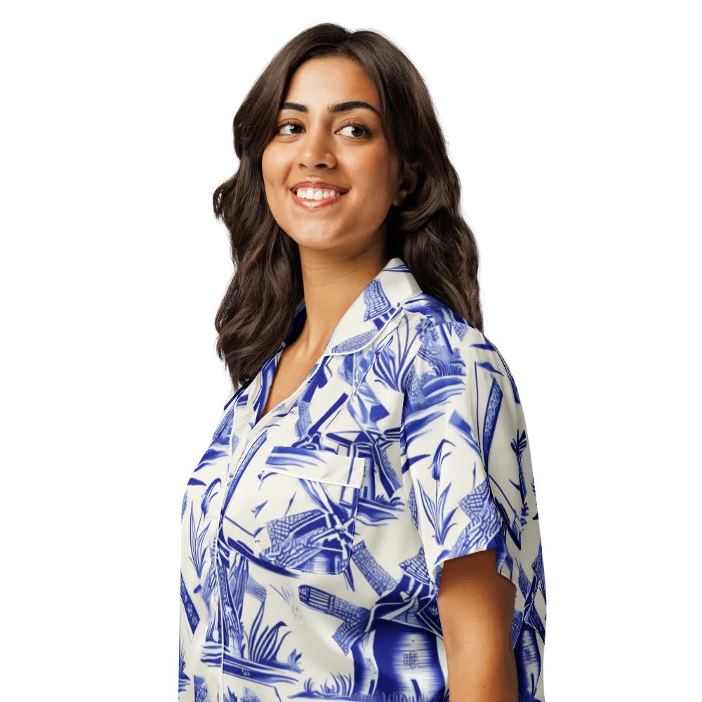 Cerulean Millworks on Women's Short Sleeve Pajama Top — Left Front