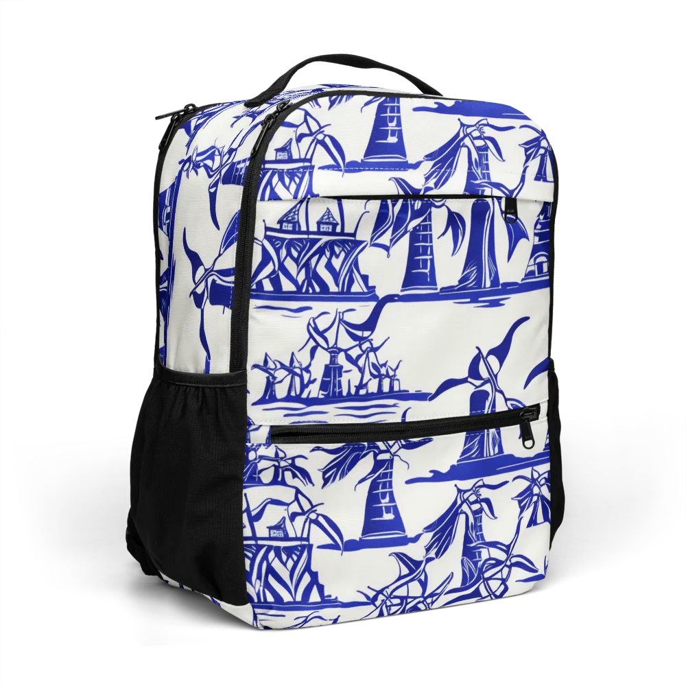 Cobalt Coastline on Utility Backpack — Right Front