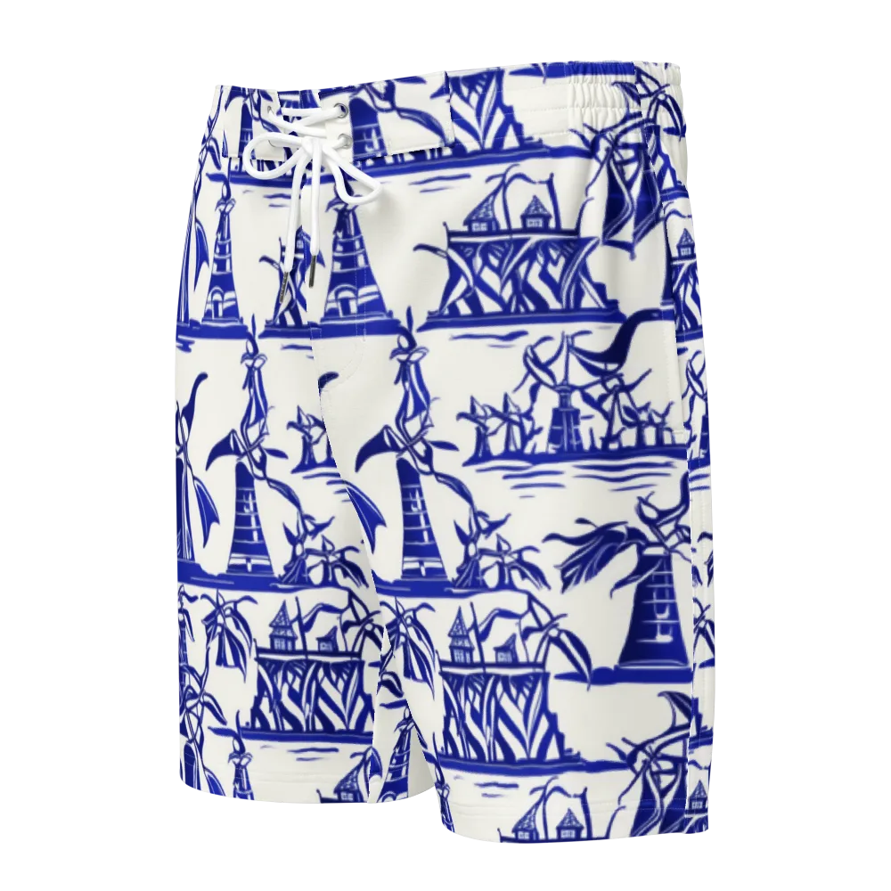 Cobalt Coastline on Men's Board Shorts — Front