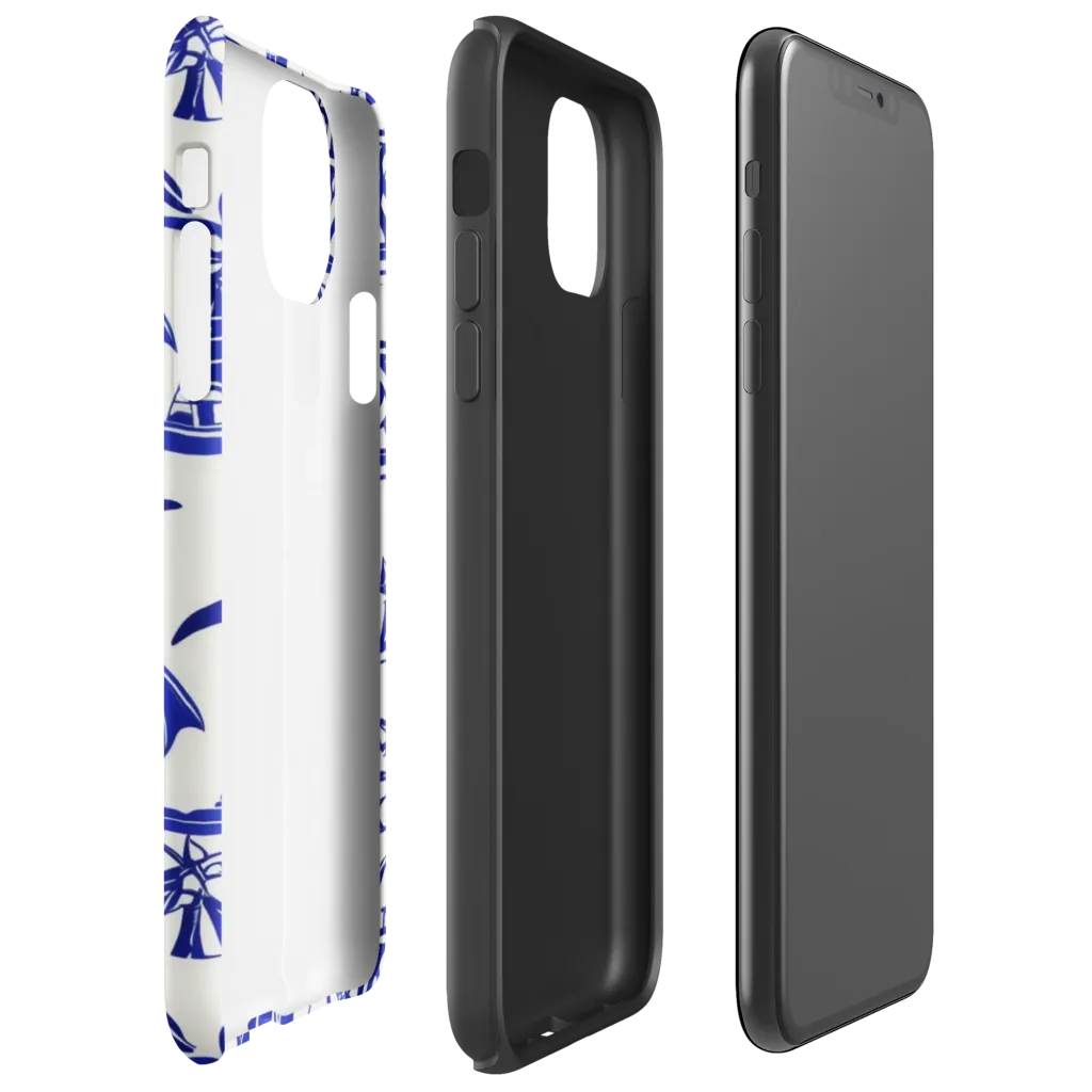 Cobalt Coastline on Tough Case for iPhone® — Right