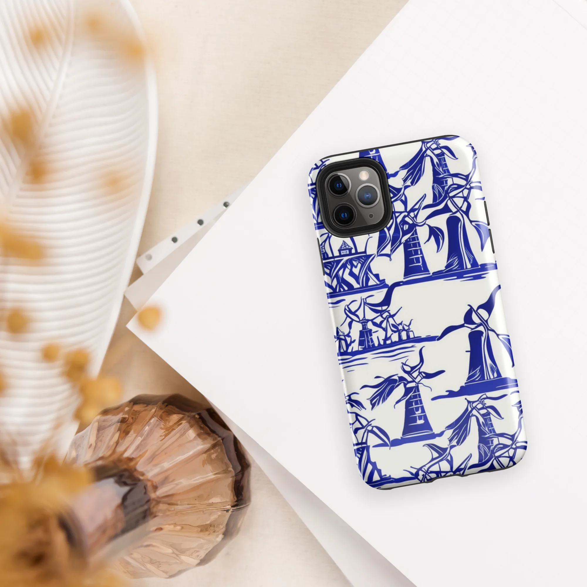 Cobalt Coastline on Tough Case for iPhone® — Front