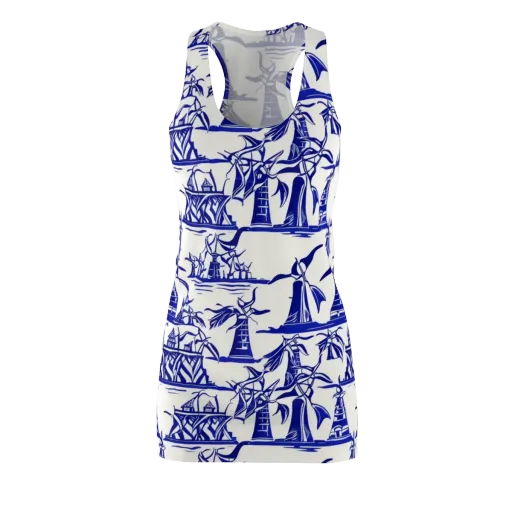 Cobalt Coastline on a Racerback Dress