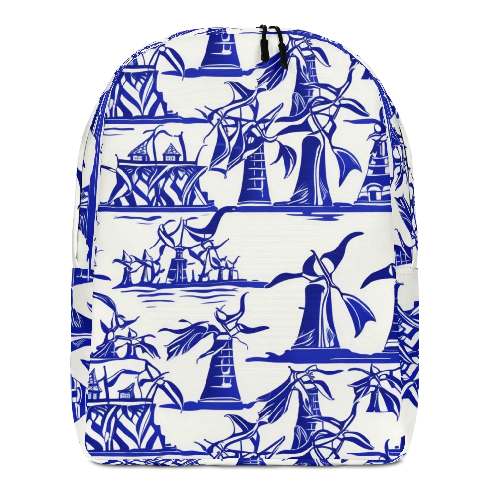 Cobalt Coastline on Minimalist Backpack — Front