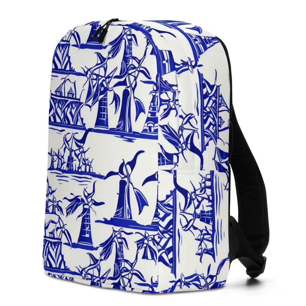 Cobalt Coastline on Minimalist Backpack — Left