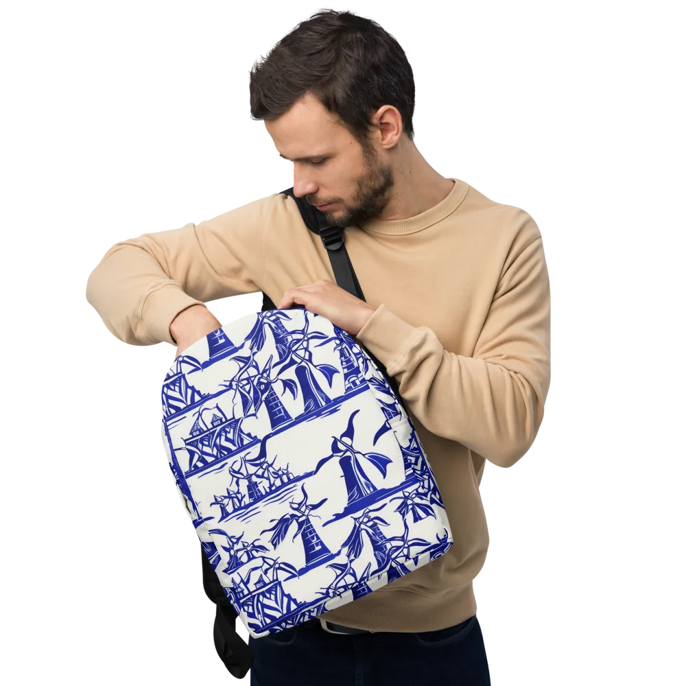 Cobalt Coastline on Minimalist Backpack — Front
