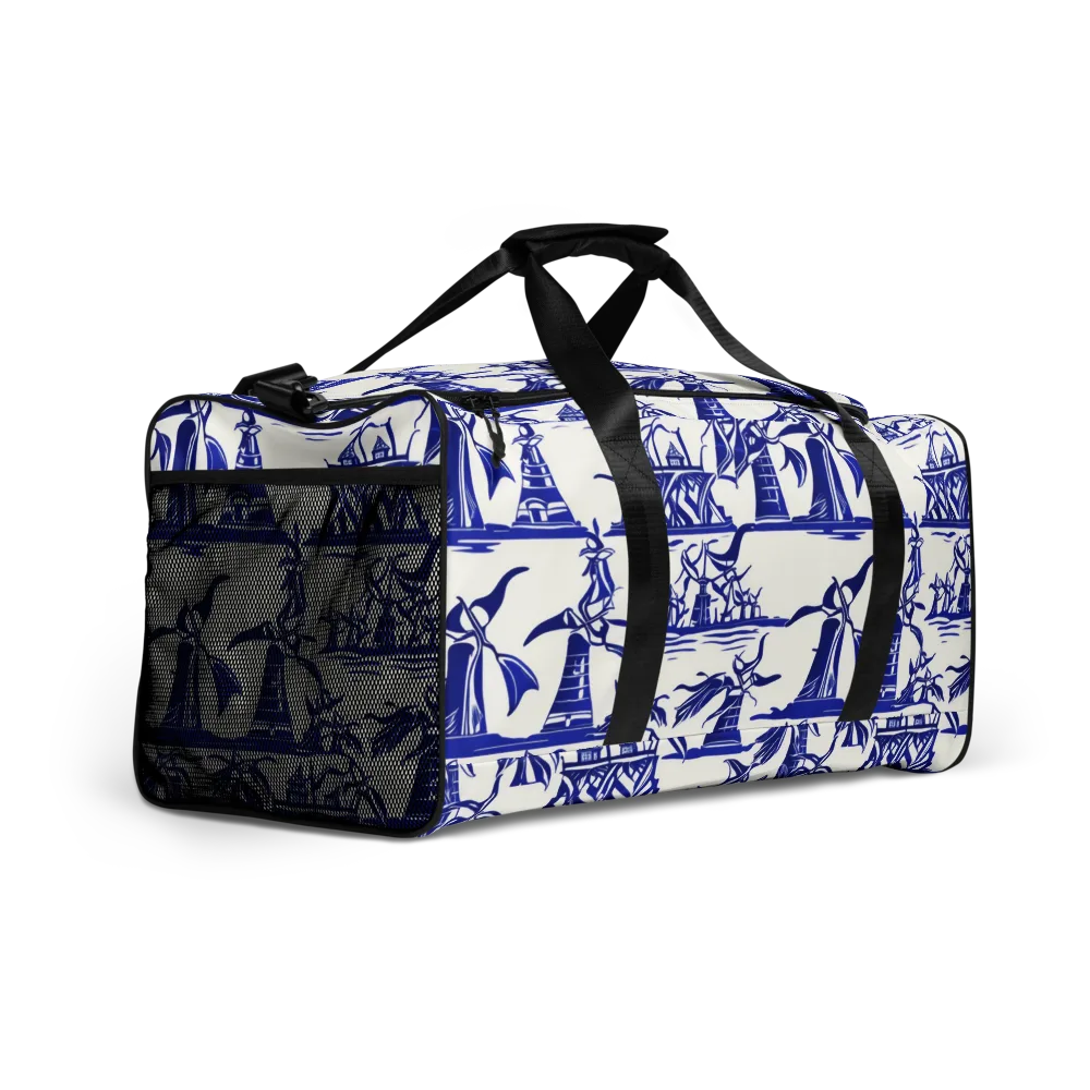 Cobalt Coastline on Duffle Bag — Right Front