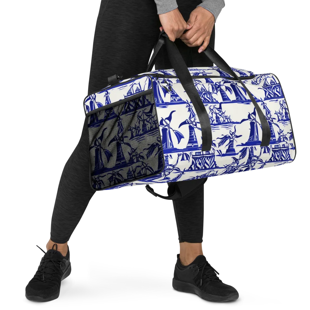 Cobalt Coastline on Duffle Bag — Right Front