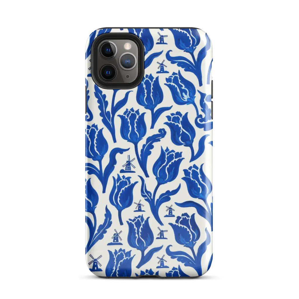 Blue Windmill Garden on Tough Case for iPhone® — Front