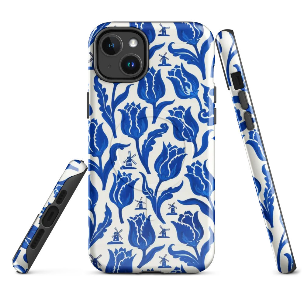 Blue Windmill Garden on MagSafe Tough Case for iPhone® — Front