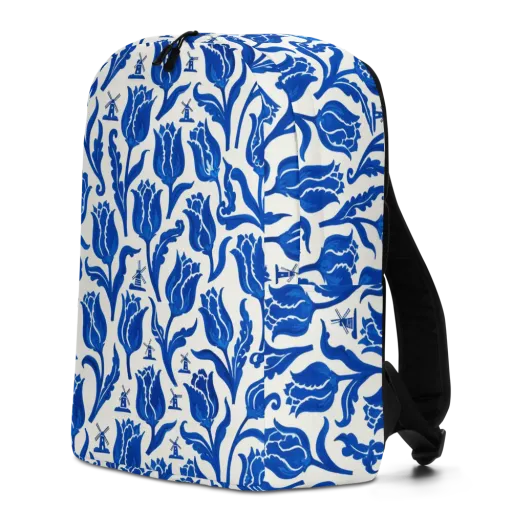Blue Windmill Garden on a Minimalist Backpack