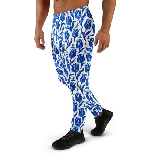 Blue Windmill Garden on a Men's Joggers
