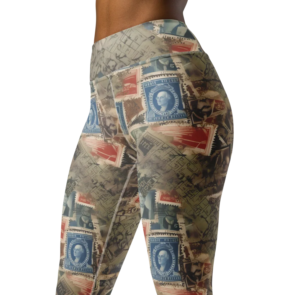 Postmark Reverie on Yoga Leggings — Left Front