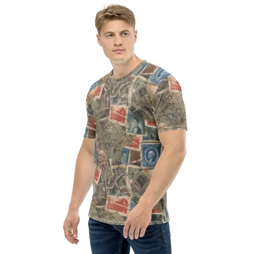 Postmark Reverie on a Men's Crew Neck T-Shirt