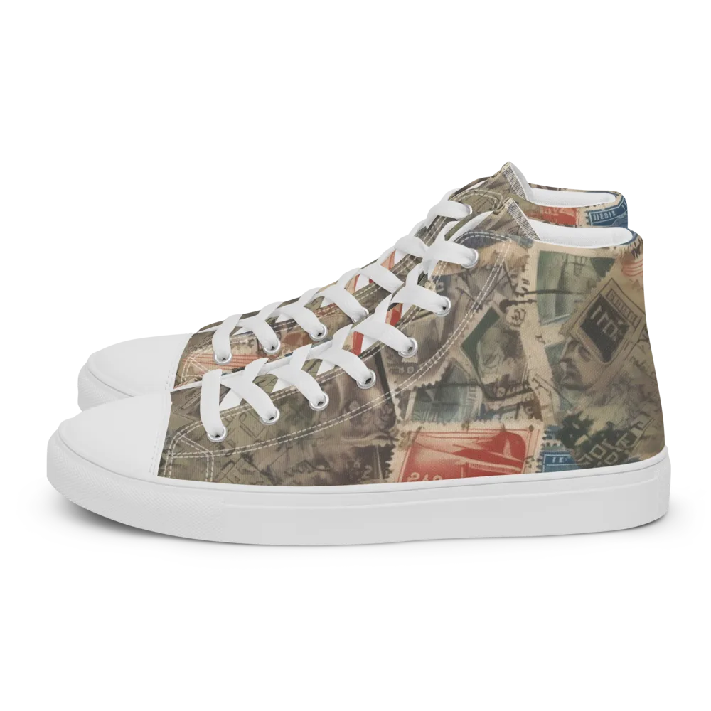 Postmark Reverie on Men's High Top Canvas Shoes — Left