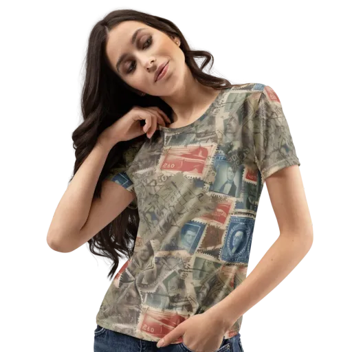 Postmark Reverie on a Women's Crew Neck T-Shirt