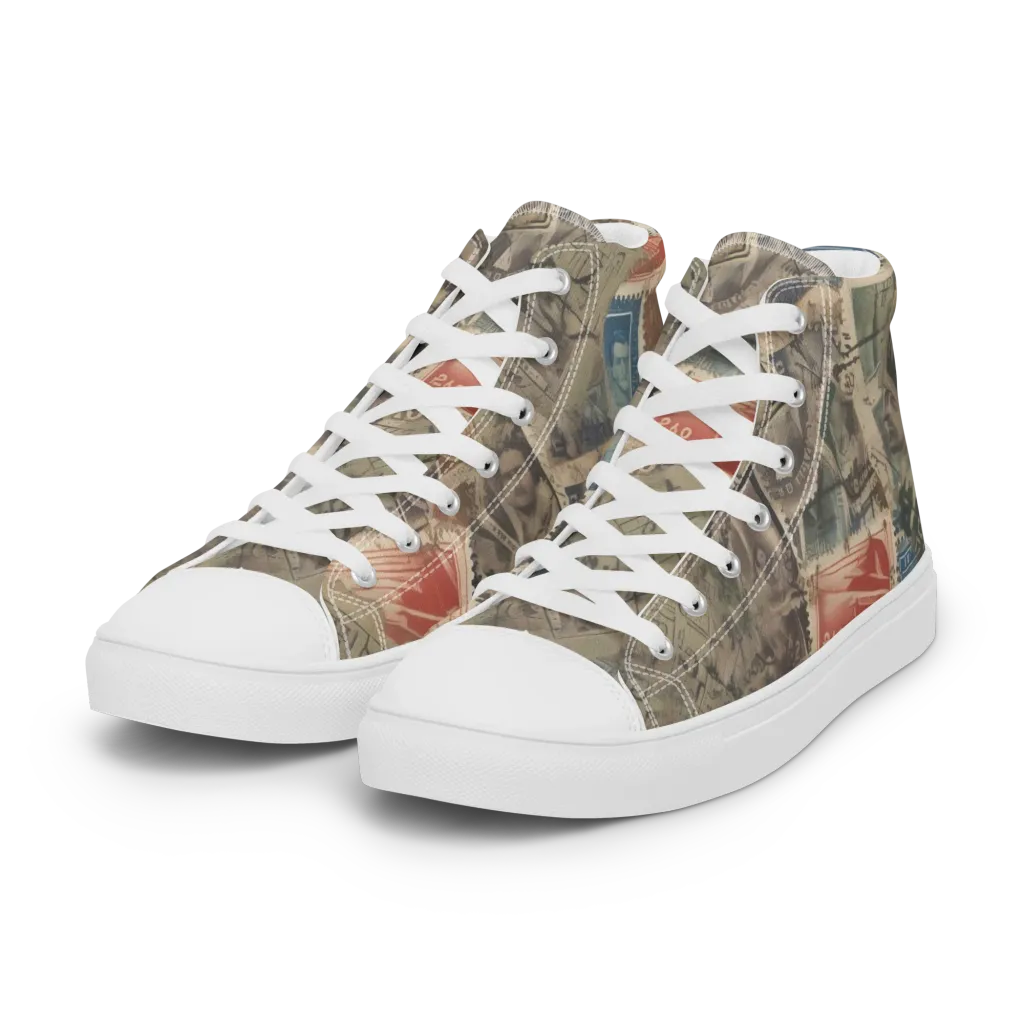 Postmark Reverie on Women's High Top Canvas Shoes — Left Front