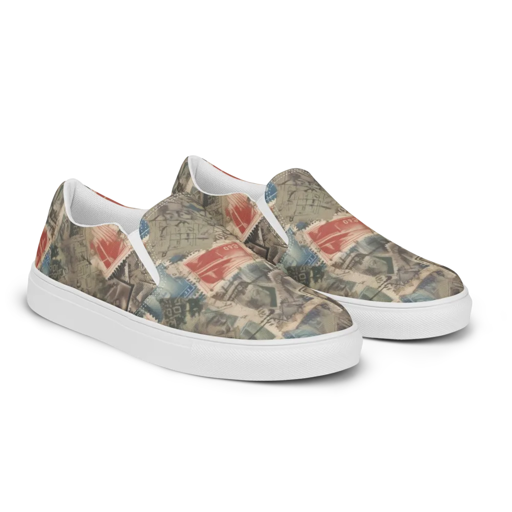 Postmark Reverie on Men's Slip-On Canvas Shoes — Right Front