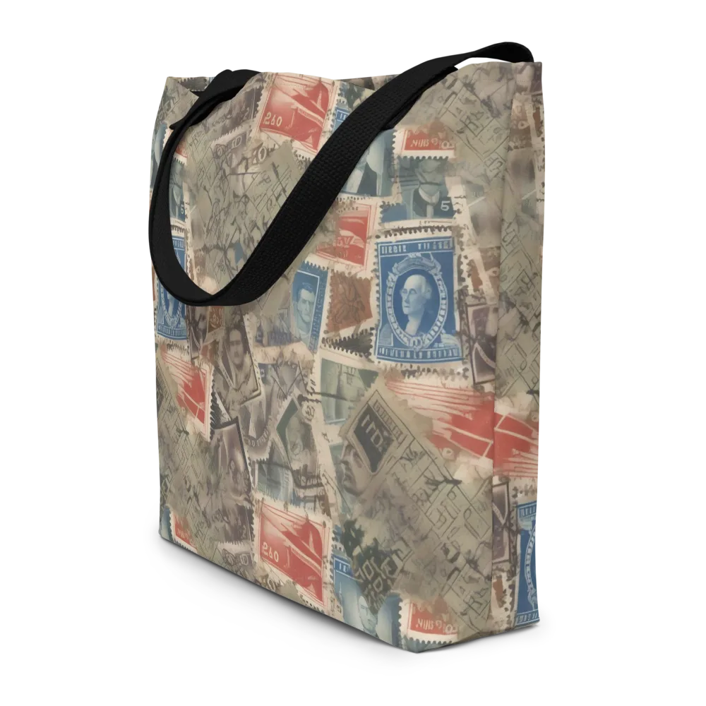 Postmark Reverie on Large Tote Bag W/ Pocket — Front
