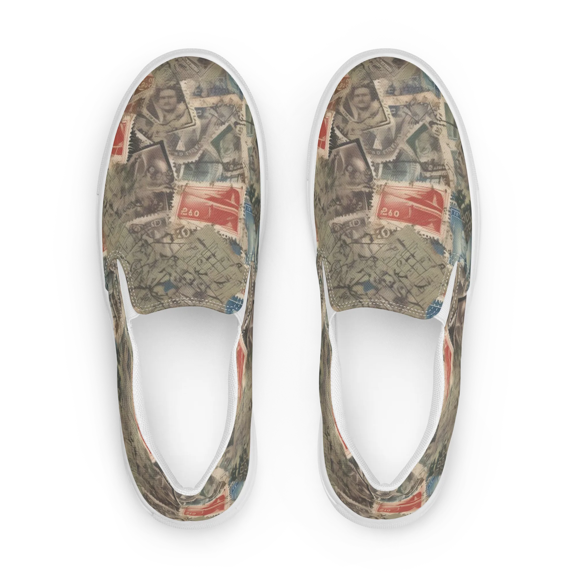 Postmark Reverie on Women's Slip-On Canvas Shoes — Front