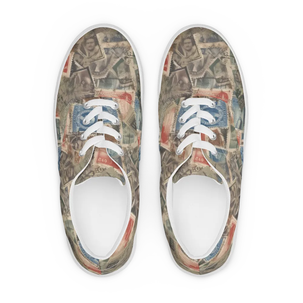 Postmark Reverie on Men's Lace-Up Canvas Shoes — Front