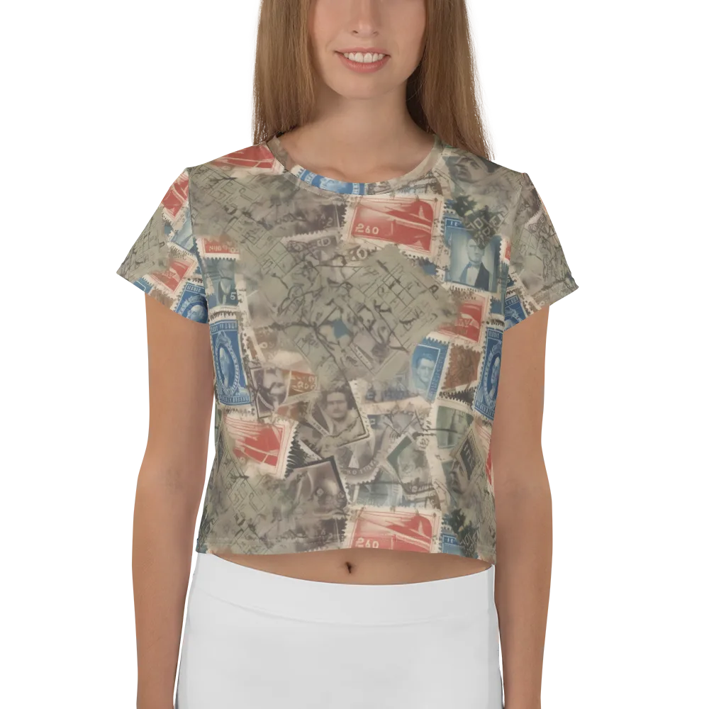 Postmark Reverie on Crop Tee — Front