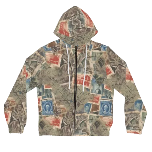 Postmark Reverie on a Women's Full-Zip Hoodie