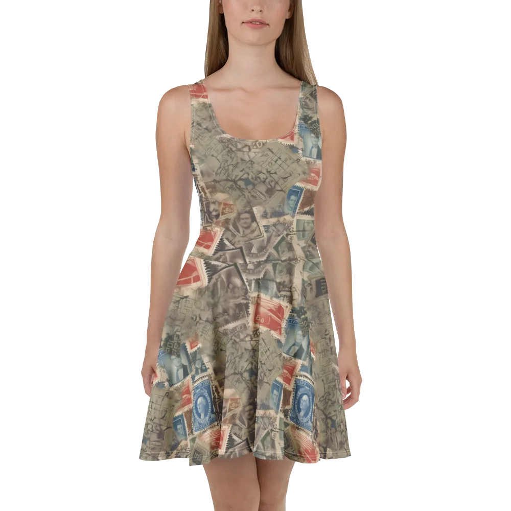 Postmark Reverie on Skater Dress — Front