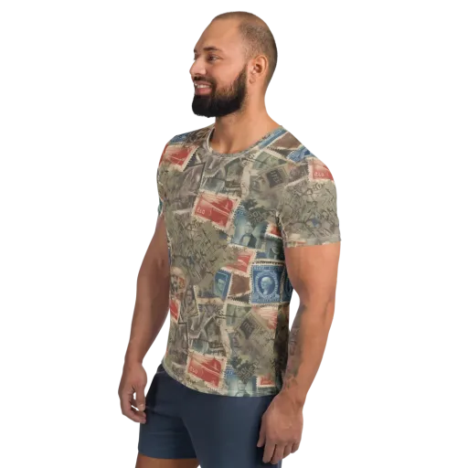 Postmark Reverie on a Men's Athletic T-Shirt