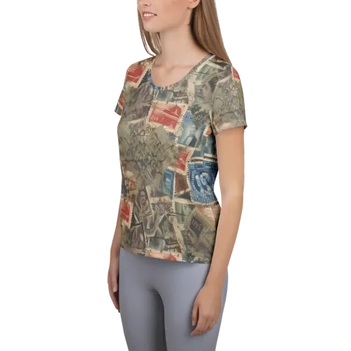Postmark Reverie on a Women's Athletic T-Shirt