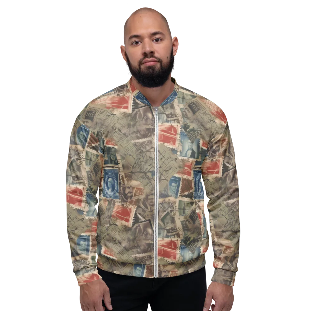 Postmark Reverie on Bomber Jacket — Front