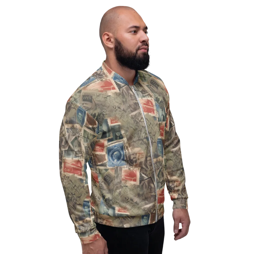 Postmark Reverie on Bomber Jacket — Right