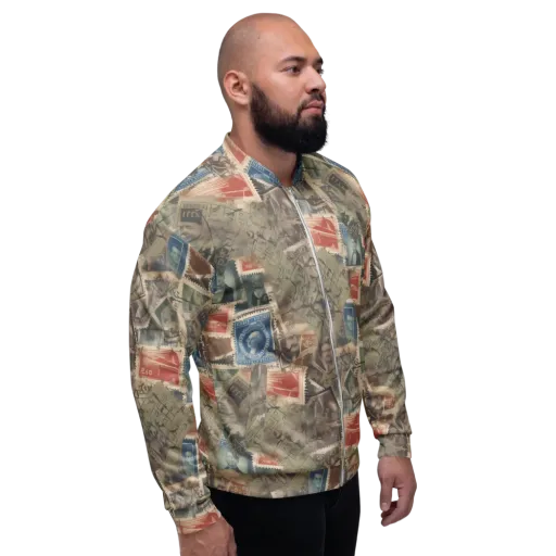 Postmark Reverie on a Bomber Jacket