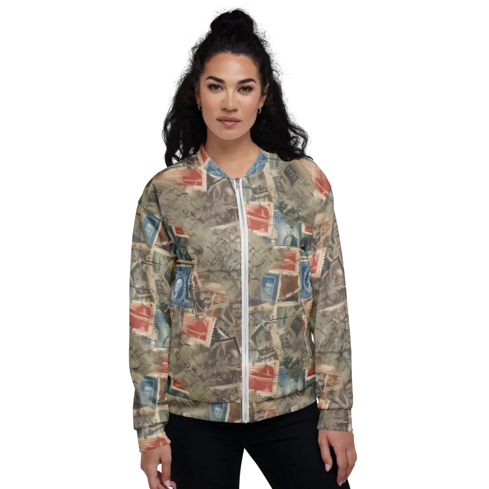 Postmark Reverie on Bomber Jacket — Front