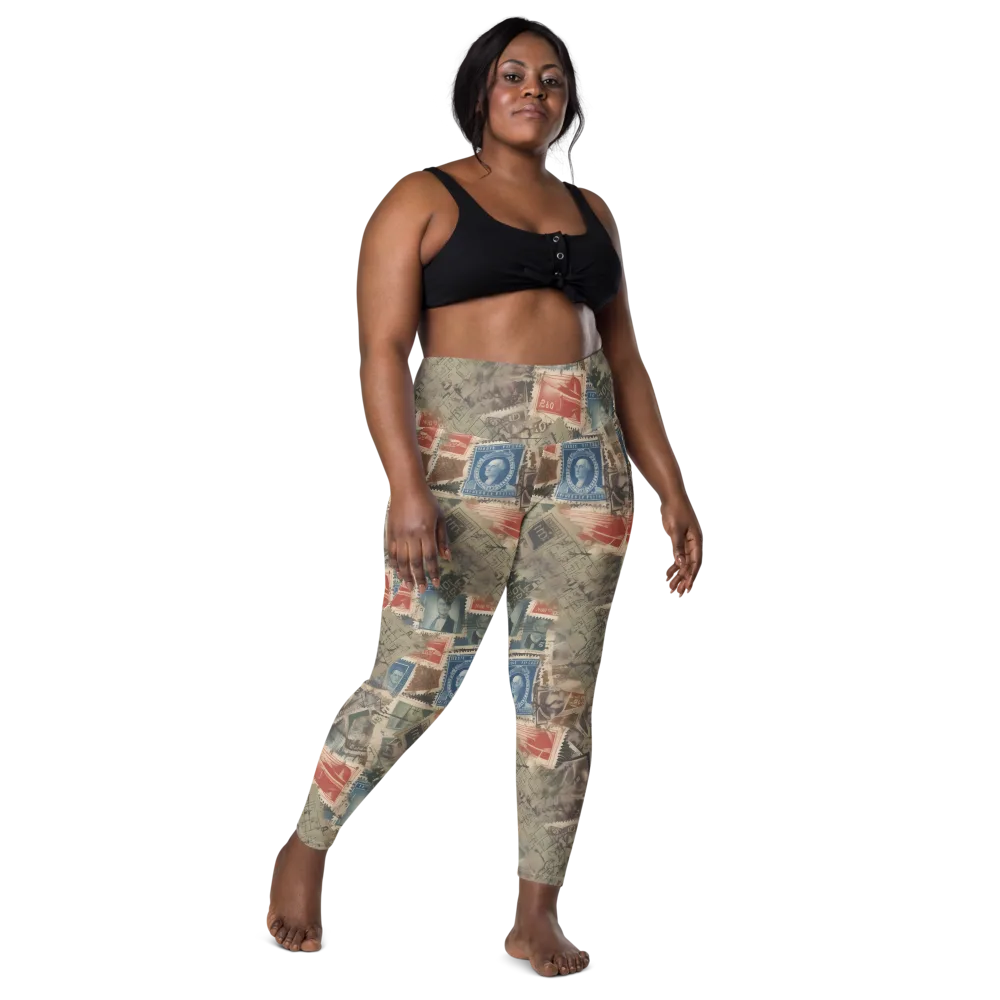 Postmark Reverie on Leggings with Pockets — Front