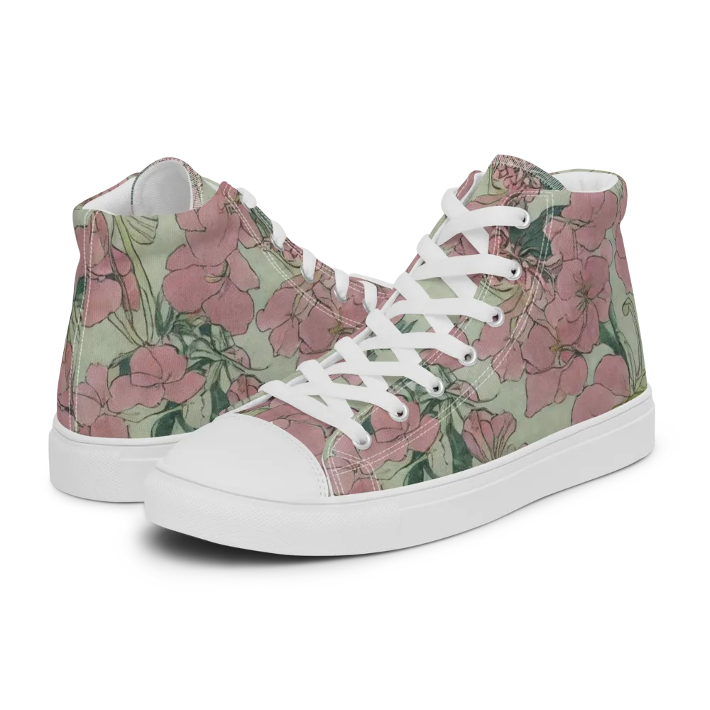 Rosewater Archive on Men's High Top Canvas Shoes — Left